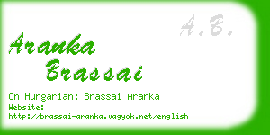 aranka brassai business card